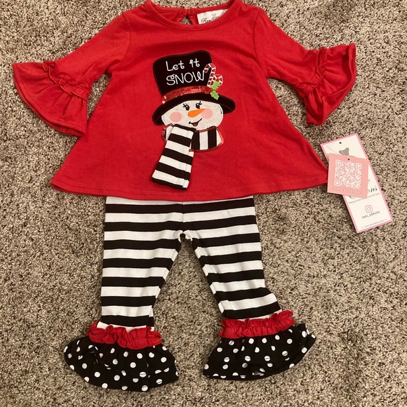 Rare Editions 2-Piece Snowman Infant Outfit - Picture 1 of 6